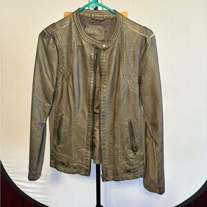 Olive Leather Jacket